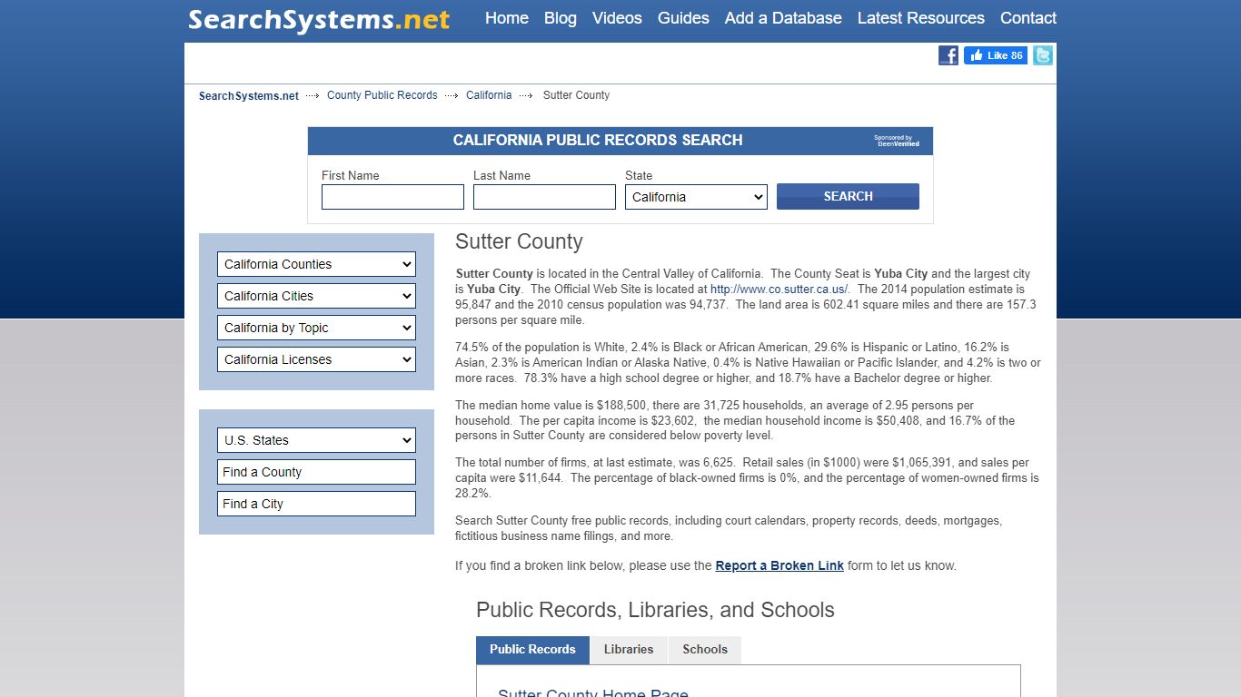 Sutter County Criminal and Public Records